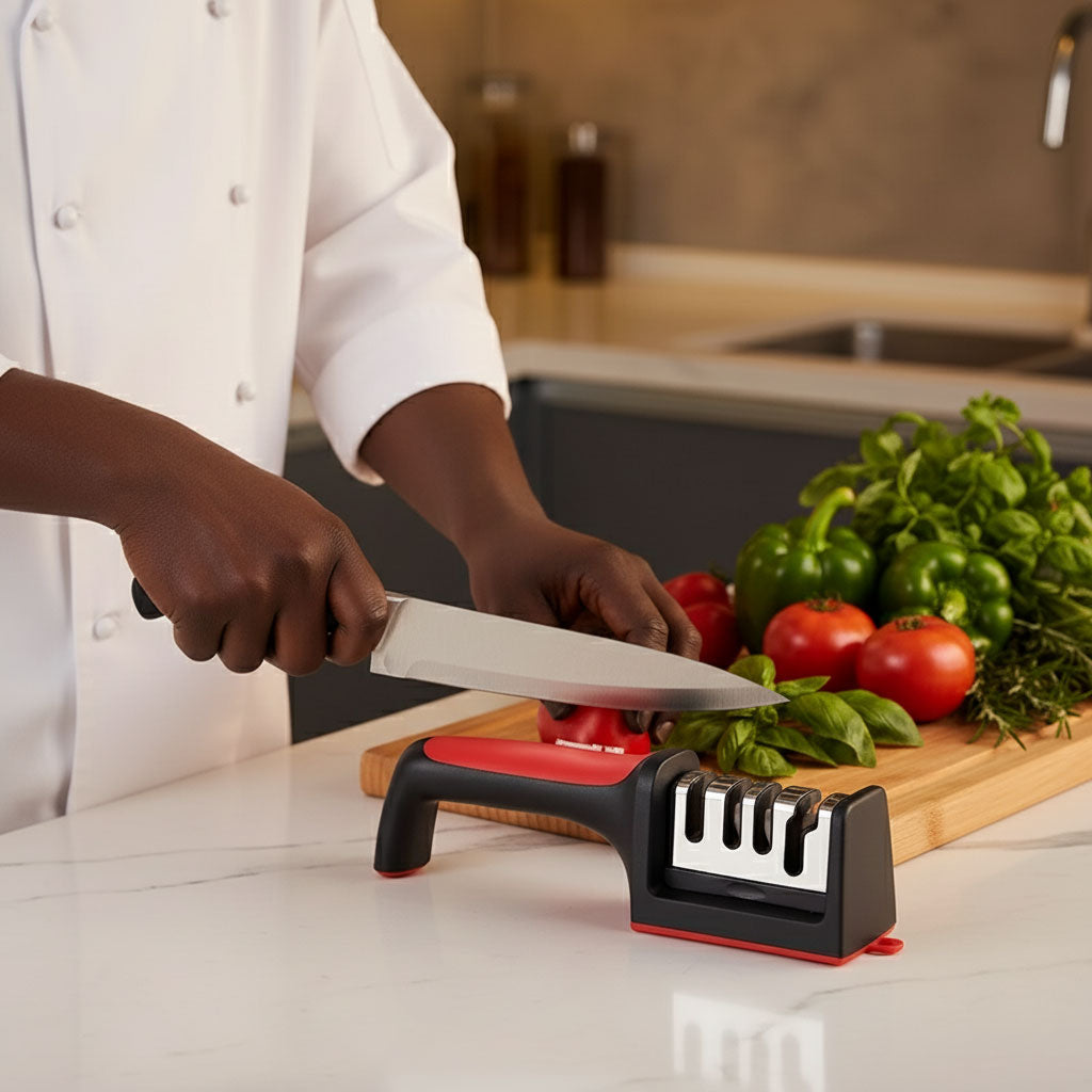 Affûteur de couteaux de cuisine à 3/4 segments